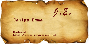 Janiga Emma névjegykártya