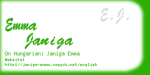 emma janiga business card